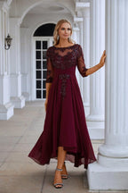 Vestido de Noite para Damas de Honra de Gaze com Decote em V e Bordados de Lantejoulas para Festas de Casamento, Baile de Finalistas e Ocasiões Especiais 28129