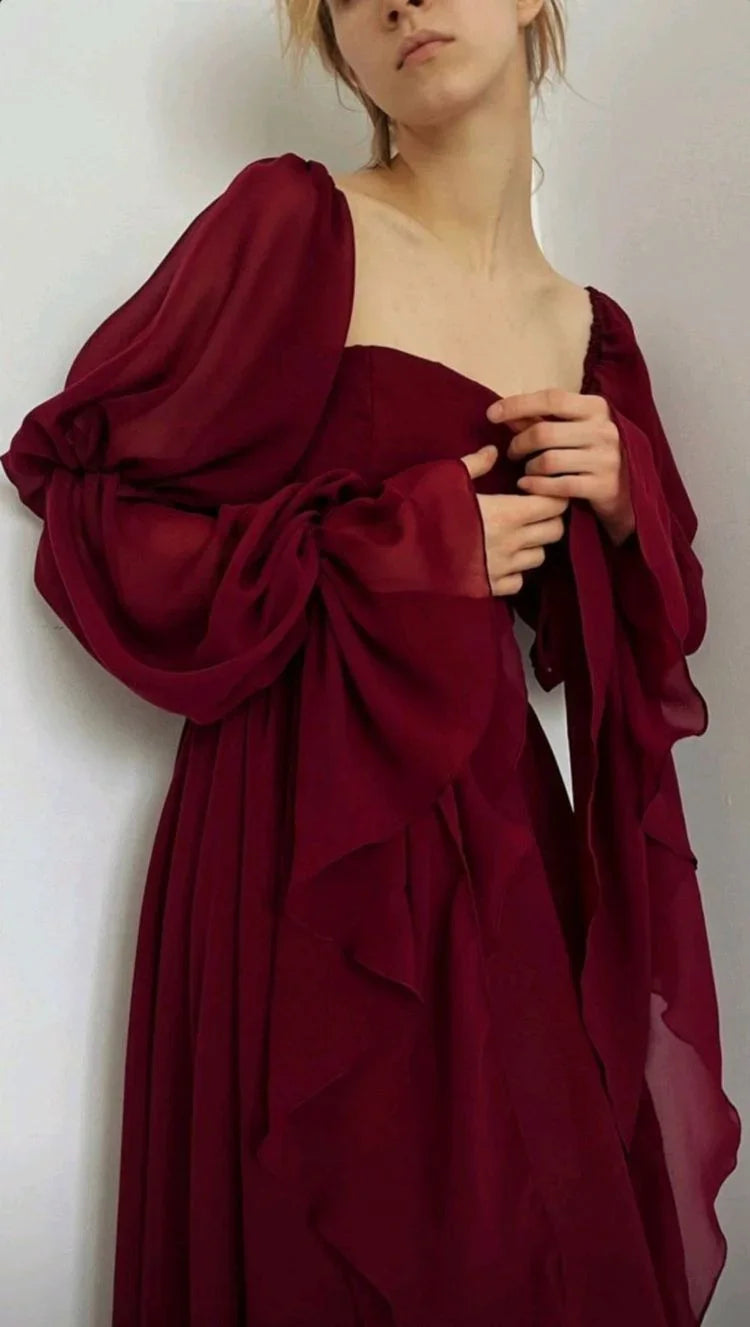 Vestido de Baile Vintage Romântico em Linha A, Vestido de Noite Y2938