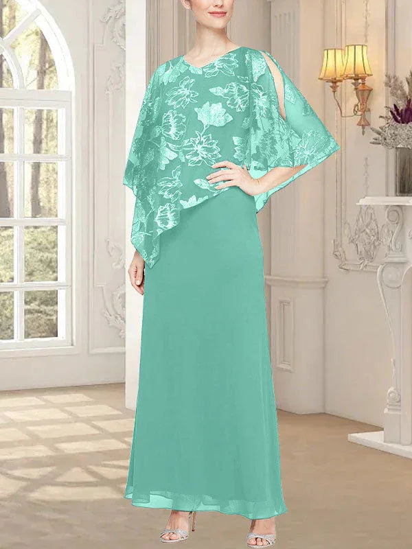 فستان شبكي طويل لامع مع صدرية بطبقة غير متماثلة مبتكرة