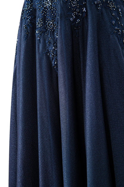 Vestido corto de gasa con corte A para fiesta de bienvenida