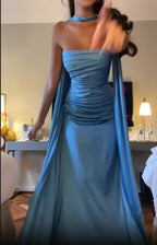 Robe de bal bleue élégante Robe de soirée bleue chic Y7442