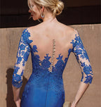 Long Sleeve Mermaid Trumpet Mother Of The Bride Lace Dresses
