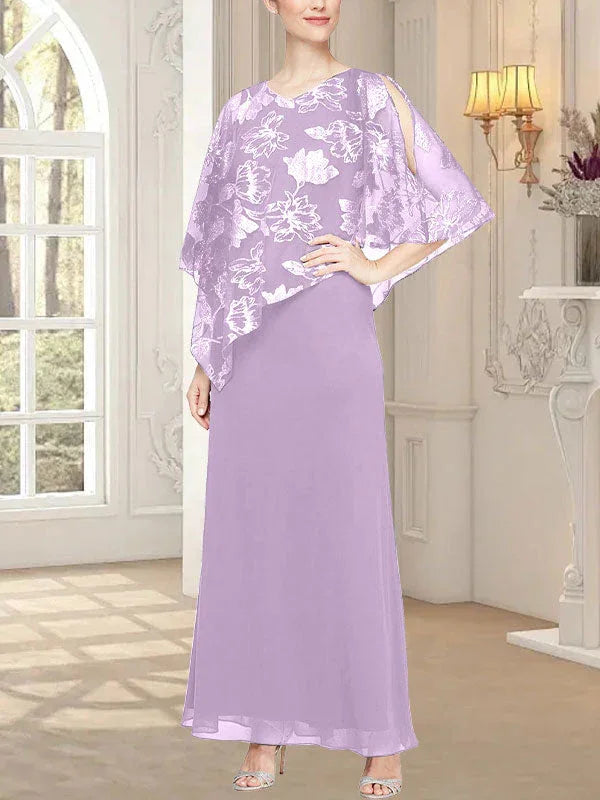 فستان شبكي طويل لامع مع صدرية بطبقة غير متماثلة مبتكرة