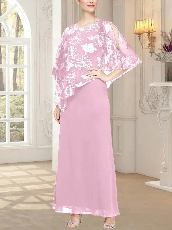 فستان شبكي طويل لامع مع صدرية بطبقة غير متماثلة مبتكرة