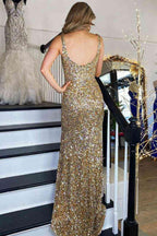 Vestido de Festa com Decote Quadrado e Fenda Alta SYP149