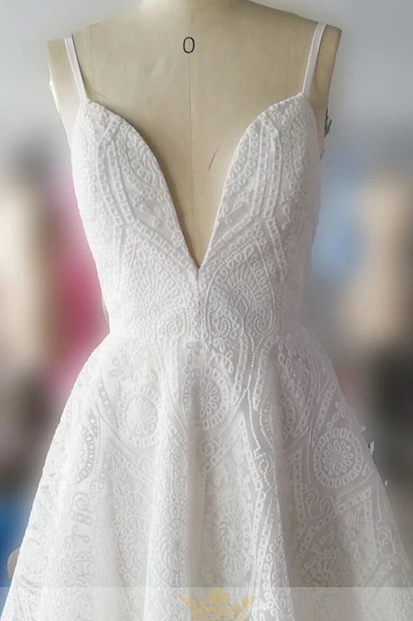 Günstiges A-Linie Spaghettiträger Kurzes Abschlussballkleid