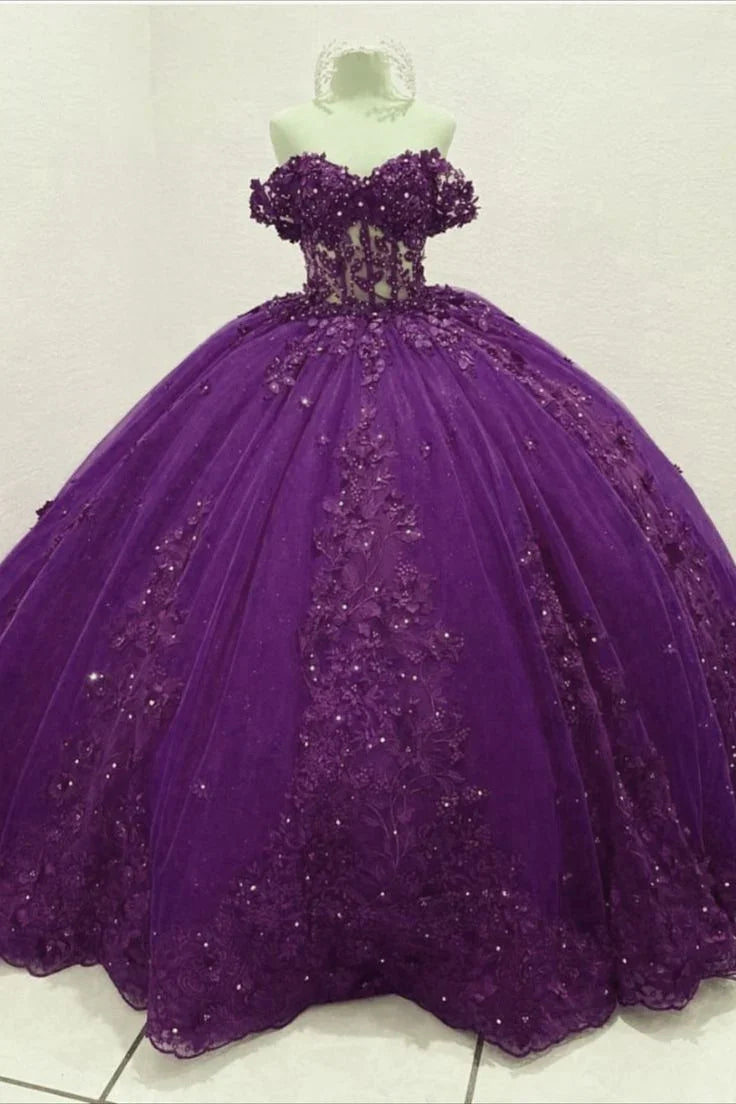 Abito da ballo con scollo a cuore per Quinceañera, abito da sera per festa dei 15 anni Y4308