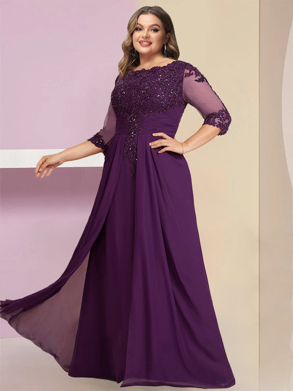 Plus Size Mother Of The Bride Sheath Dress Sequins And Applique