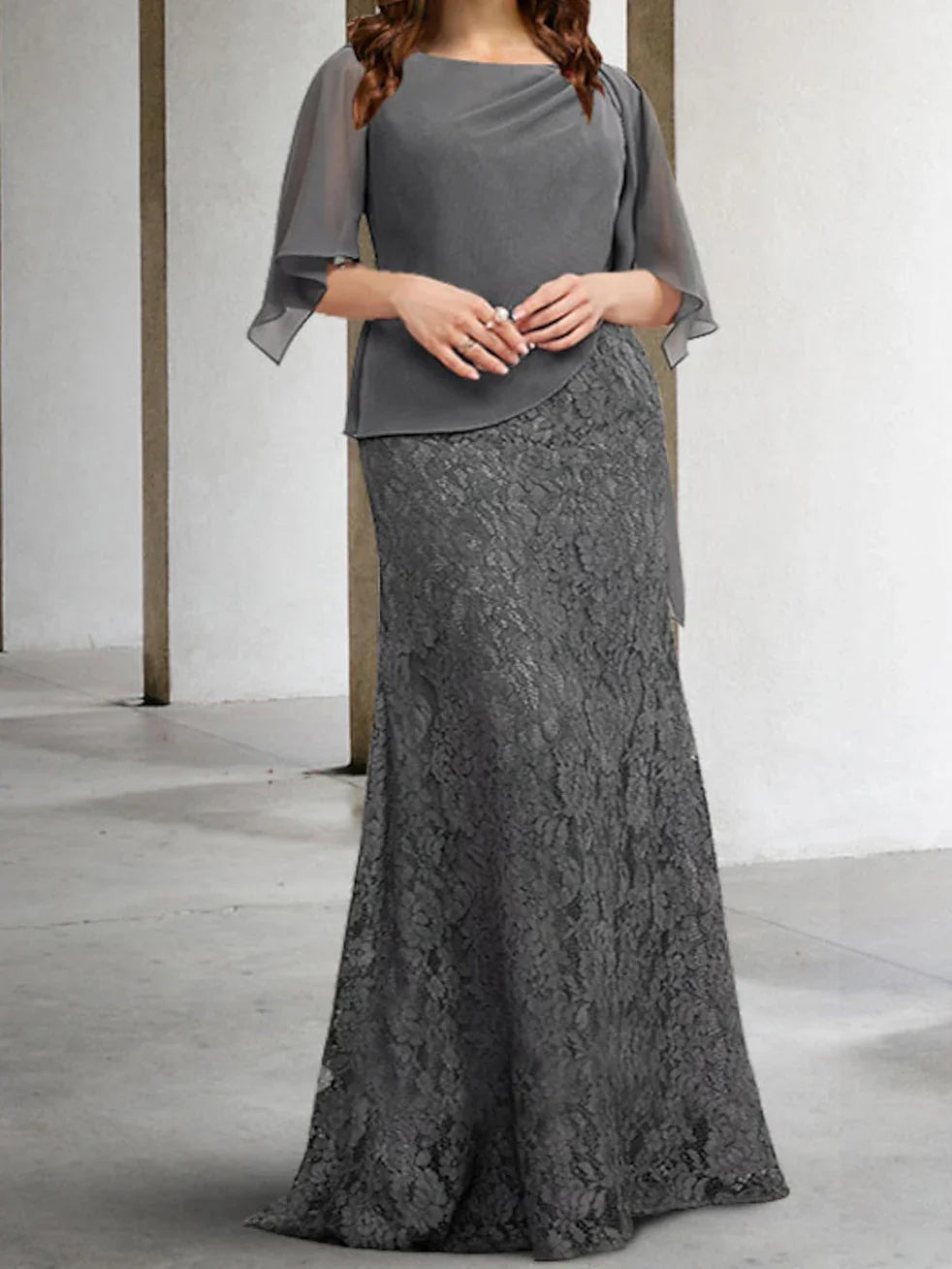 Robes de mère de la mariée avec gaine/colonne et appliqué