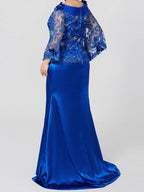 Vestidos de Madre de la Novia con Trompeta/Sirena, Aplicaciones y Lentejuelas