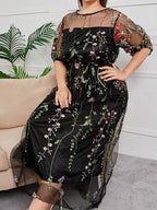 Mother Of The Bride A Line Princess Dress With Tulle Embroidery