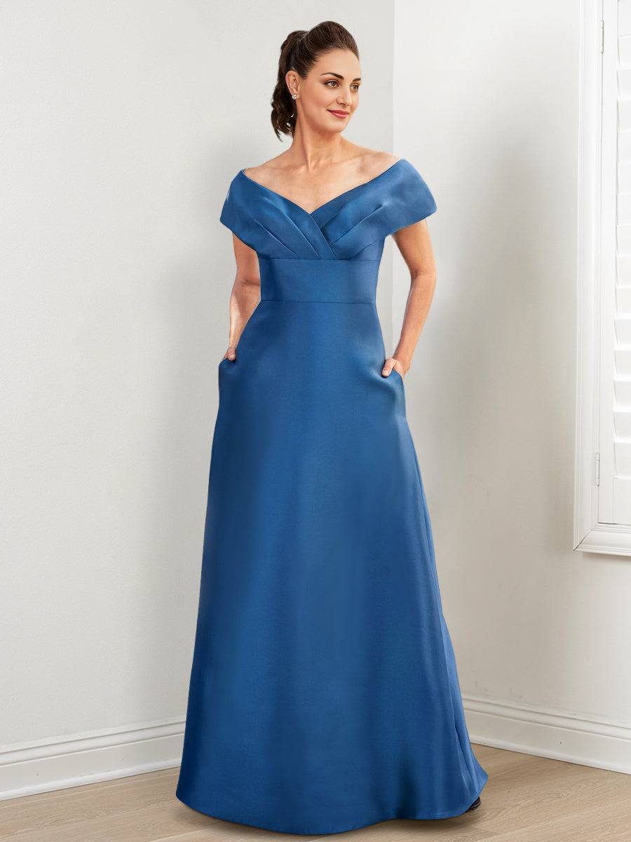 Mother Of The Bride Dress A Line And Princess Style With Pockets