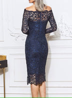 Off The Shoulder Applique Mother Of The Bride Sheath And Column Dresses