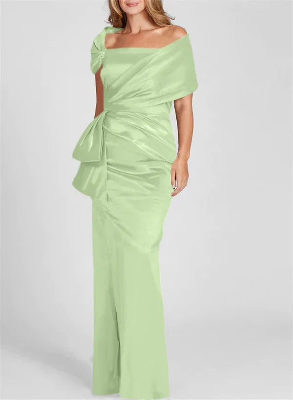 Hülle/Säule Schulterfreies bodenlanges Kleid für die Brautmutter