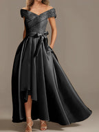 Off The Shoulder Asymmetrical A Line Mother Of The Bride Dresses With Ruffles