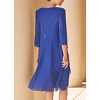 Mother Of The Bride Lace Sheath Dress With Short Sleeves Knee Length