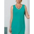 Robe mère de la mariée en deux pièces, col en V, manches trois-quarts, longueur genou, coupe fourreau/colonne