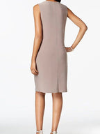 فساتين بطول الركبة بتصميم غمد / جاكيت عمود فساتين أم العروس