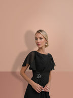 Short Sleeve Ankle Length Sheath Dresses For Mother Of The Bride