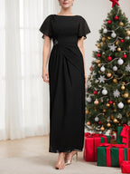 Short Sleeve Ankle Length Sheath Dresses For Mother Of The Bride