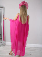 Vestidos sin mangas con escote en V y largo hasta el tobillo para la madre de la novia con diamantes de imitación