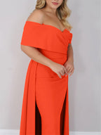 Princess a Line Off the Shoulder Mother of the Bride Dress Ankle Length