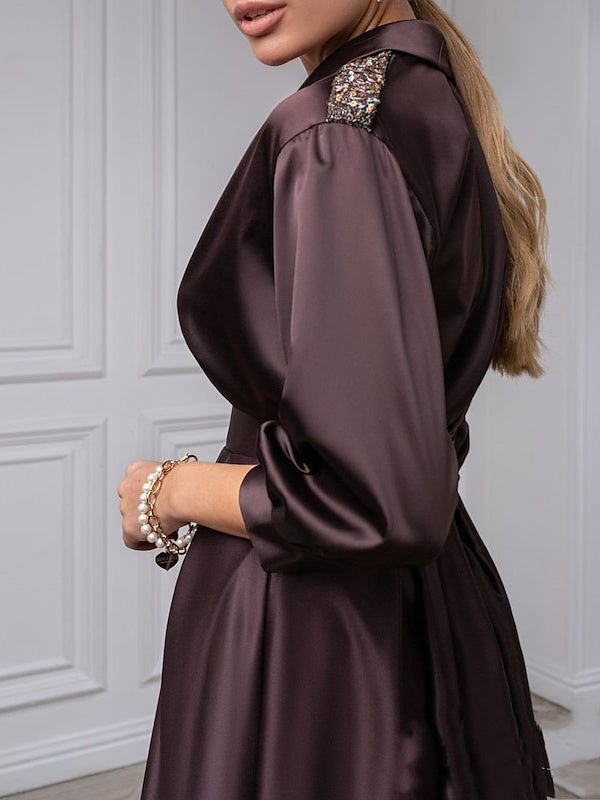 V Neck A Line Princess Gown For Mother Of The Bride With Beading