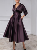 V Neck A Line Princess Gown For Mother Of The Bride With Beading