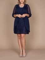 Short Lace Sheath Dress Jewel Neck Mother Of The Bride