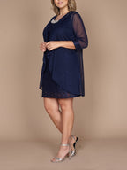 Short Lace Sheath Dress Jewel Neck Mother Of The Bride