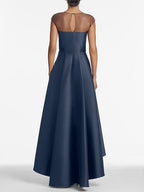 Asymmetrical Sleeveless A Line Mother Of The Bride Dress Jewel Neckline