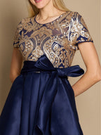 Ankle Length Asymmetrical Mother Of The Bride Dress In A Line Princess Style