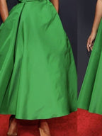 Off Shoulder Sleeveless A Line Ruched Ankle Length Dress For Mother Of The Bride