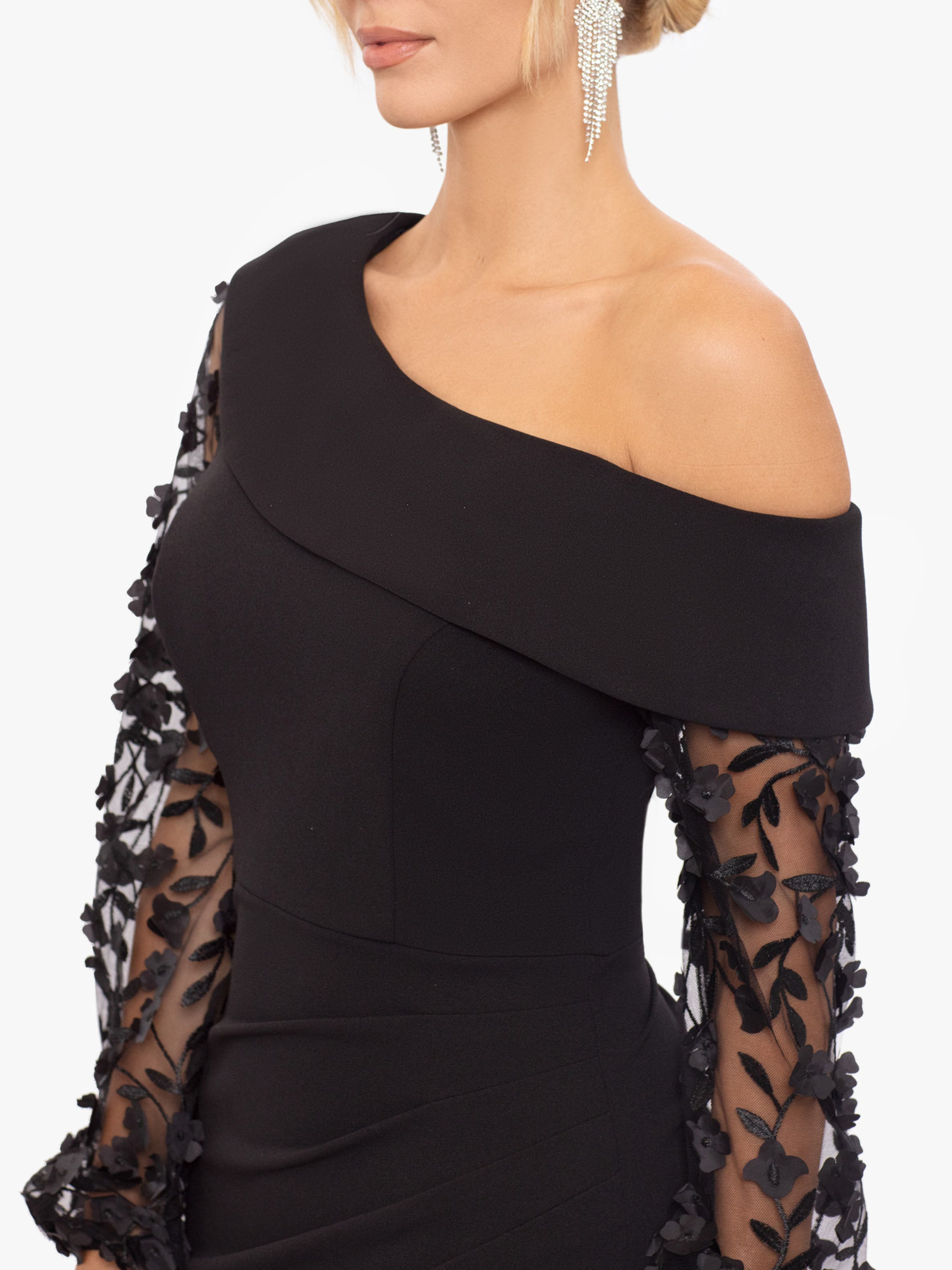 One Shoulder Trumpet Mermaid Floor Length Mother Of Bride Dress With Applique