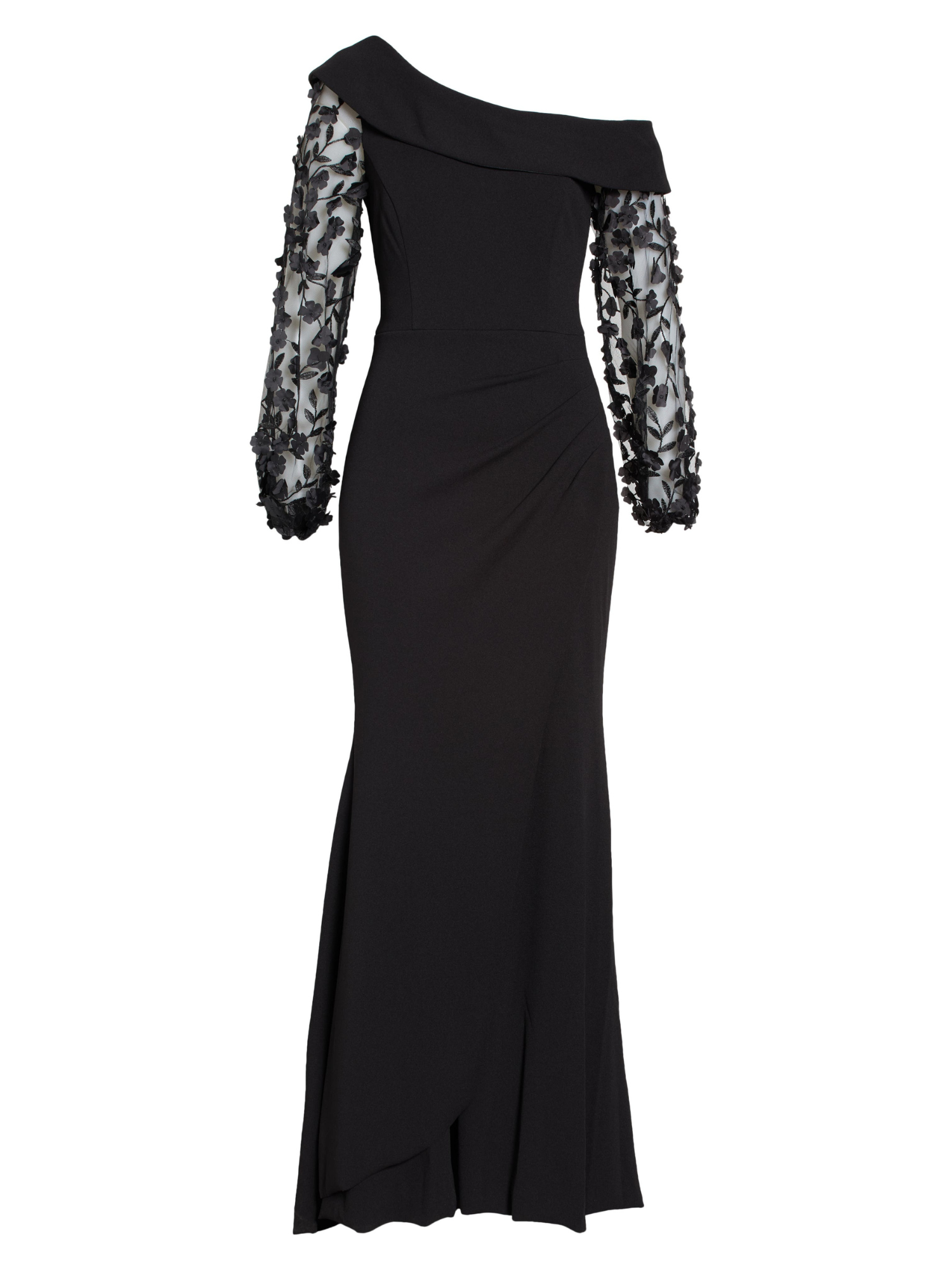 One Shoulder Trumpet Mermaid Floor Length Mother Of Bride Dress With Applique