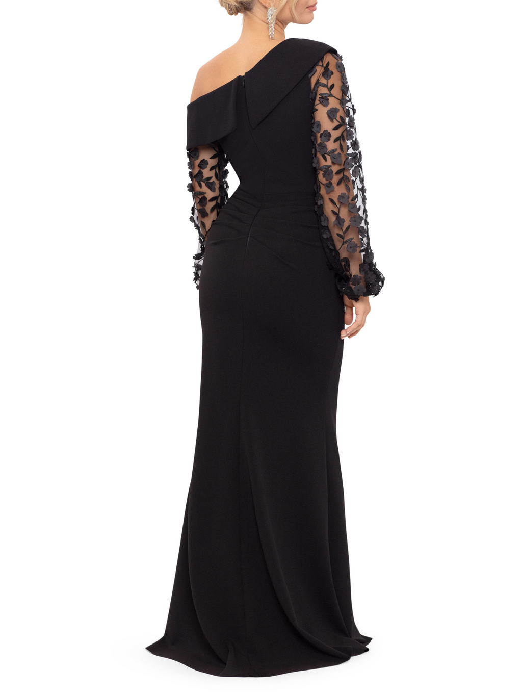 One Shoulder Trumpet Mermaid Floor Length Mother Of Bride Dress With Applique