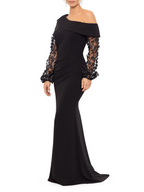 One Shoulder Trumpet Mermaid Floor Length Mother Of Bride Dress With Applique
