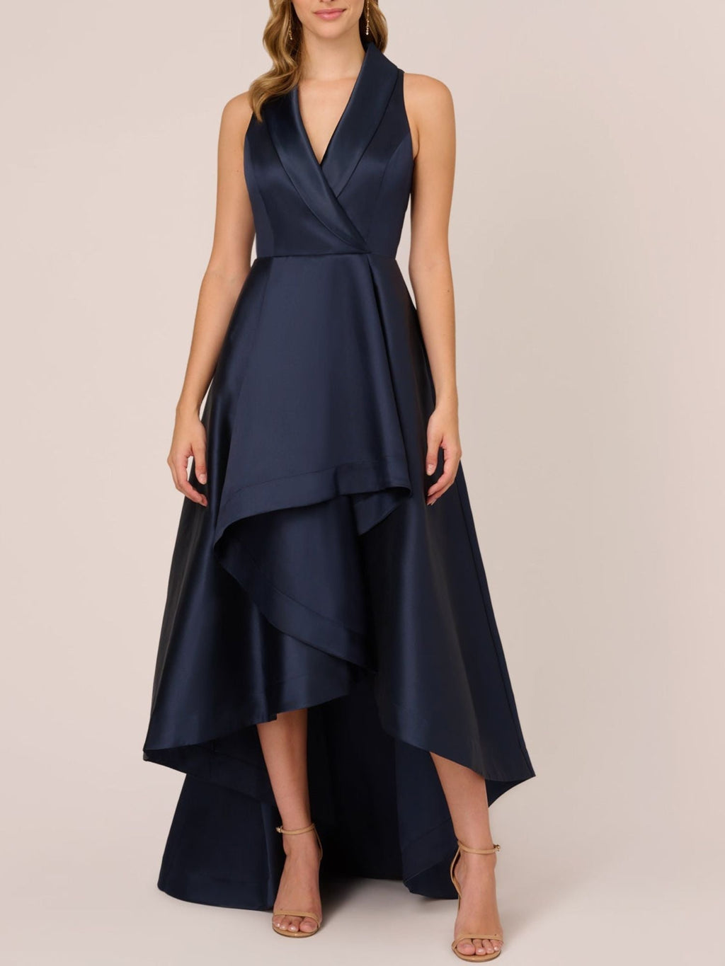 V Neck Sleeveless A Line Asymmetrical Dress for Mother of the Bride and Groom