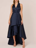V Neck Sleeveless A Line Asymmetrical Dress for Mother of the Bride and Groom