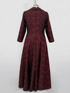 V Neck Long Sleeve Floral Dress for Mothers of the Bride and Groom