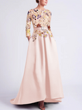 Asymmetrical A Line Princess Dress With Lace Appliques For Mother Of The Bride