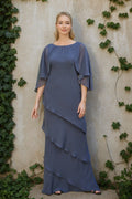Mother Of The Bride And Groom A Line Princess Dress With Rhinestones And Ruffles