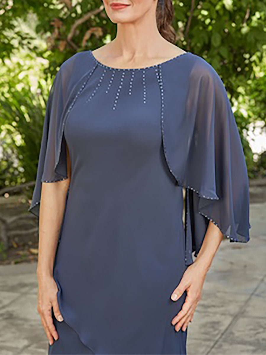 Mother Of The Bride And Groom A Line Princess Dress With Rhinestones And Ruffles