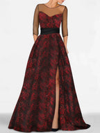 Sweetheart A Line Princess Dress For Mothers Of The Bride And Groom Floral Print