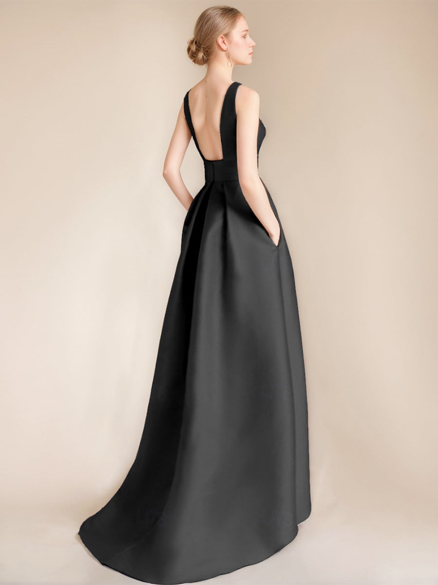 Asymmetrical A Line Dress For Mother Of The Bride And Groom With Appliques
