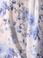 Pleated Floral V Neck A Line Mother Of The Bride Dress With Ruffles 3D Flowers