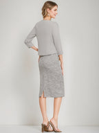 Tea Length Mother Of The Bride Sheath Dress With Jacket And Crystals