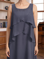 Mother Of The Bride And Groom Knee Length A Line With Beaded Jacket Ruffles