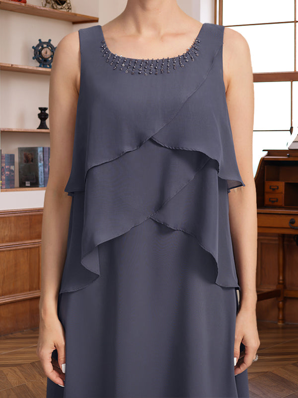 Mother Of The Bride And Groom Knee Length A Line With Beaded Jacket Ruffles