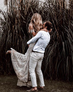 Roycebridal Sweetheart Neck Lace Beach Ivory Rustic Boho Wedding Dresses